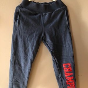 Blue and red champion sweatpants/joggers